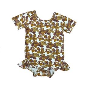 🆕 Kate Quinn Bamboo Leaf Ruffle Leg Bodysuit